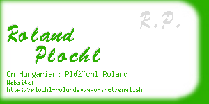 roland plochl business card